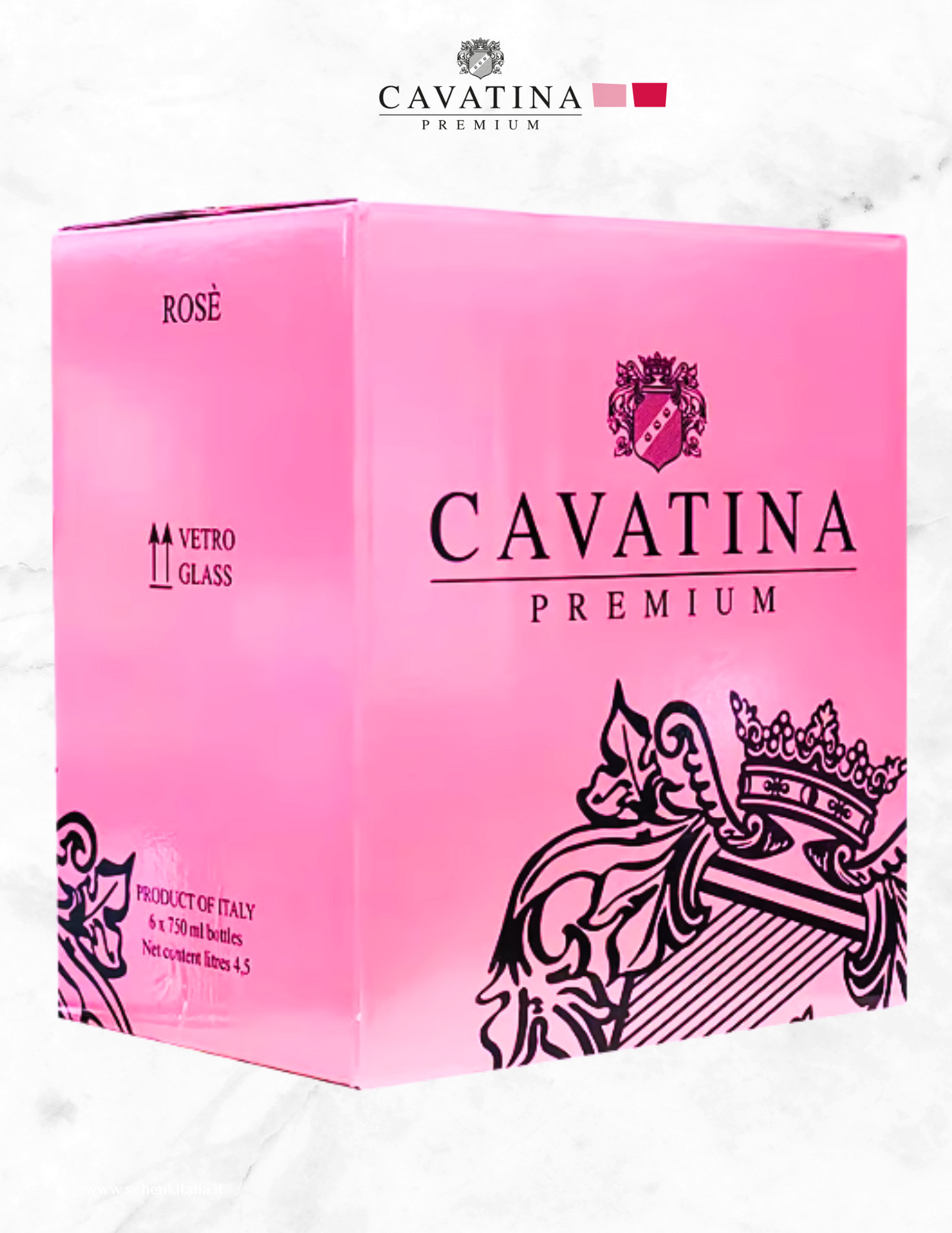 Moscato Cavatina Premium Spumante Dolce Rosé Carton 6xBouteilles
