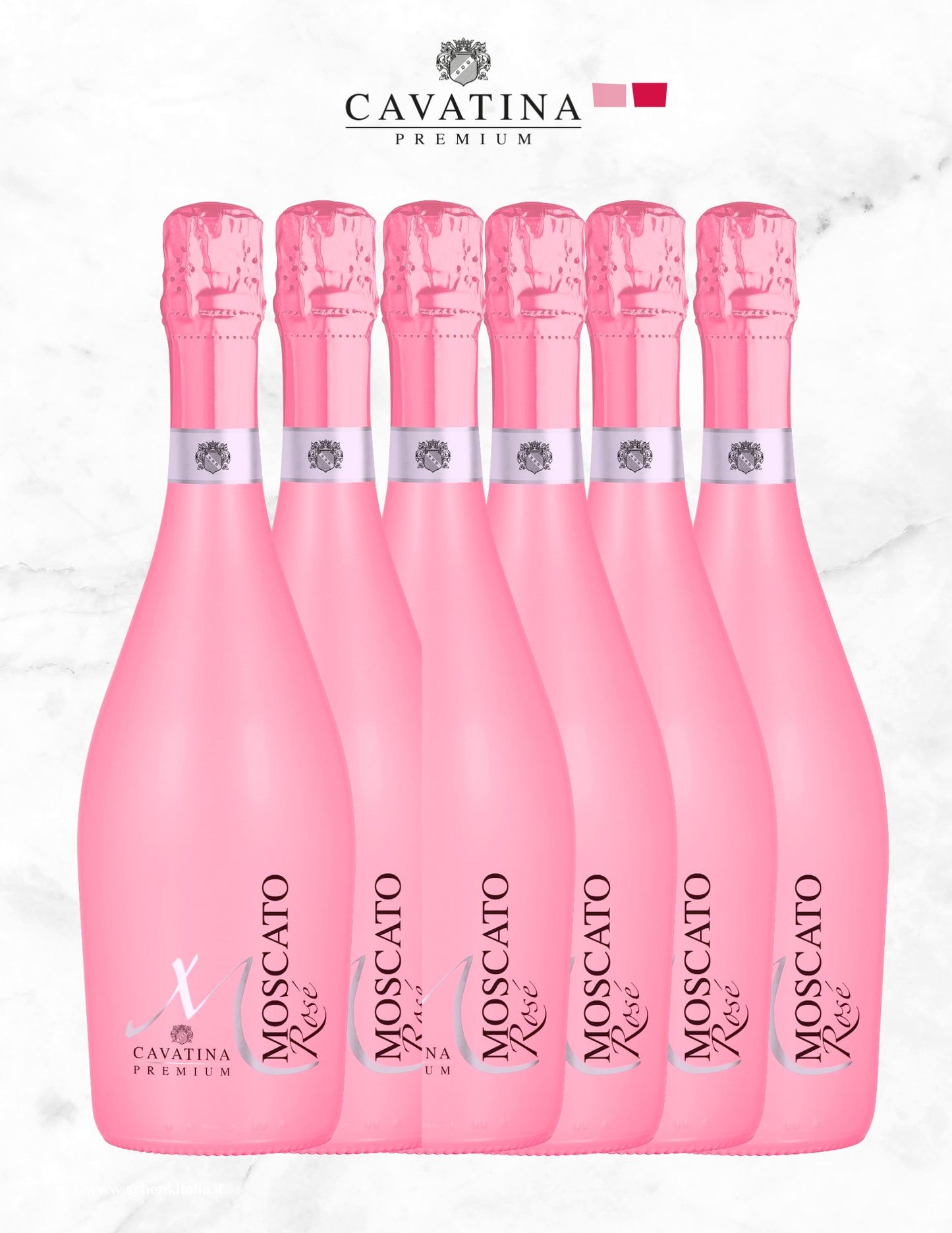 Moscato Cavatina Premium Spumante Dolce Rosé Carton 6xBouteilles