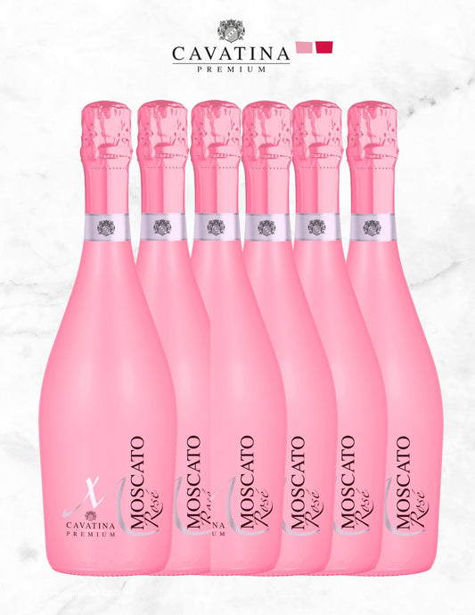Moscato Cavatina Premium Spumante Dolce Rosé Carton 6xBouteilles