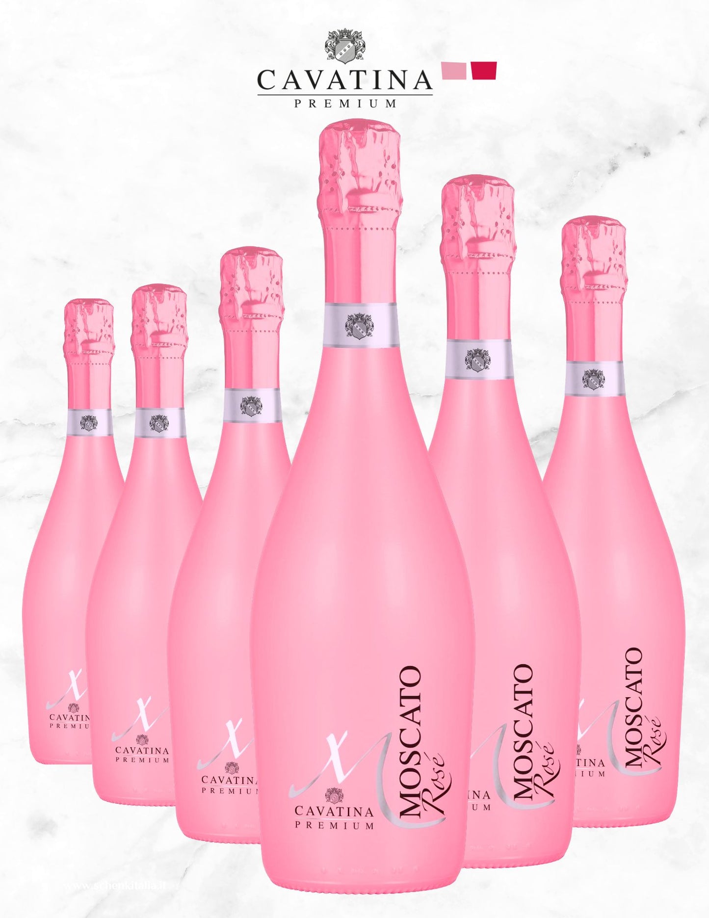Moscato Cavatina Premium Spumante Dolce Rosé Carton 6xBouteilles