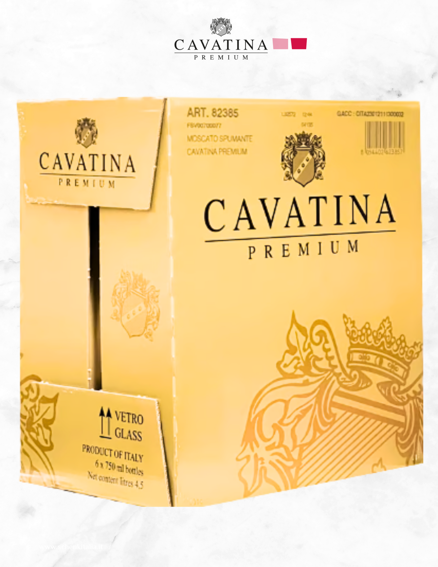 Moscato Cavatina Premium Spumante Dolce Blanc Carton 6xbouteilles